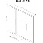 Дверь в нишу FC2 190-210 Chrome