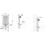 Инсталляция для подвесного унитаза с кнопкой хром WW MARBERG 507 SE CR